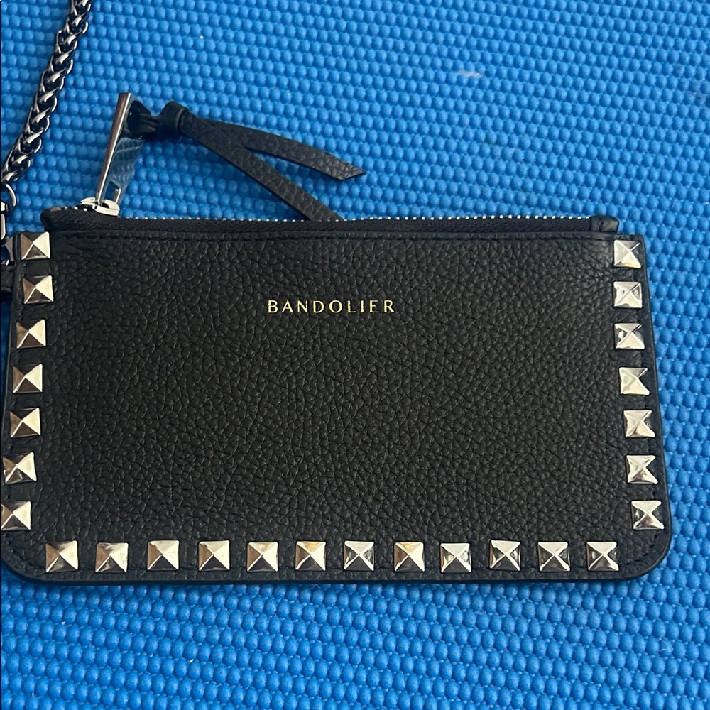 Bandolier Black Wristlet with Silver Accents
